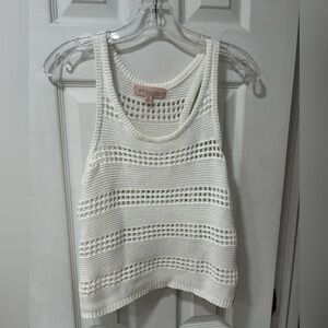 Philosophy Crochet White Tank - EUC